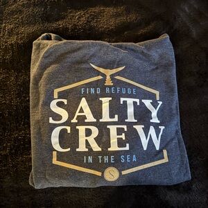 Salty Crew Charcoal Tee with Nautical Graphic
